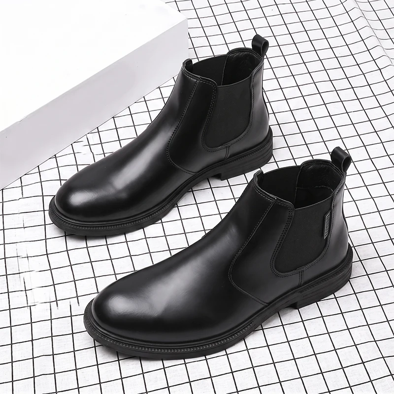 Men Leather Chelsea Ankle Boot - Men Formal Wear With Boots ulasan dan harga