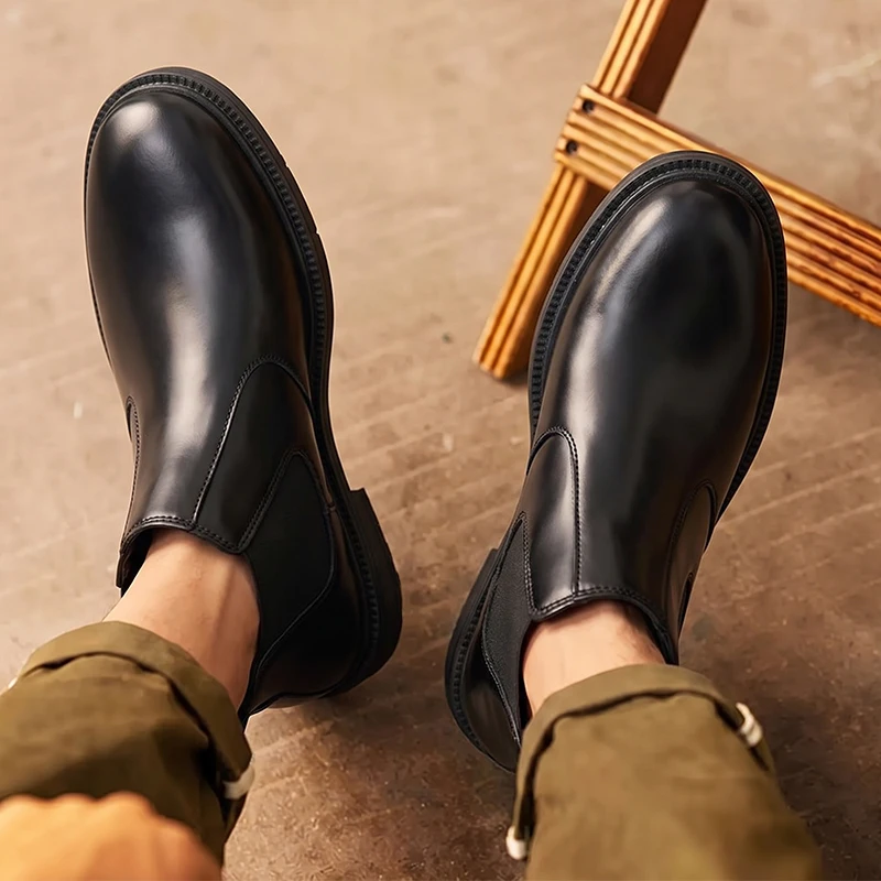 Men Leather Chelsea Ankle Boot - Men Formal Wear With Boots ulasan dan harga