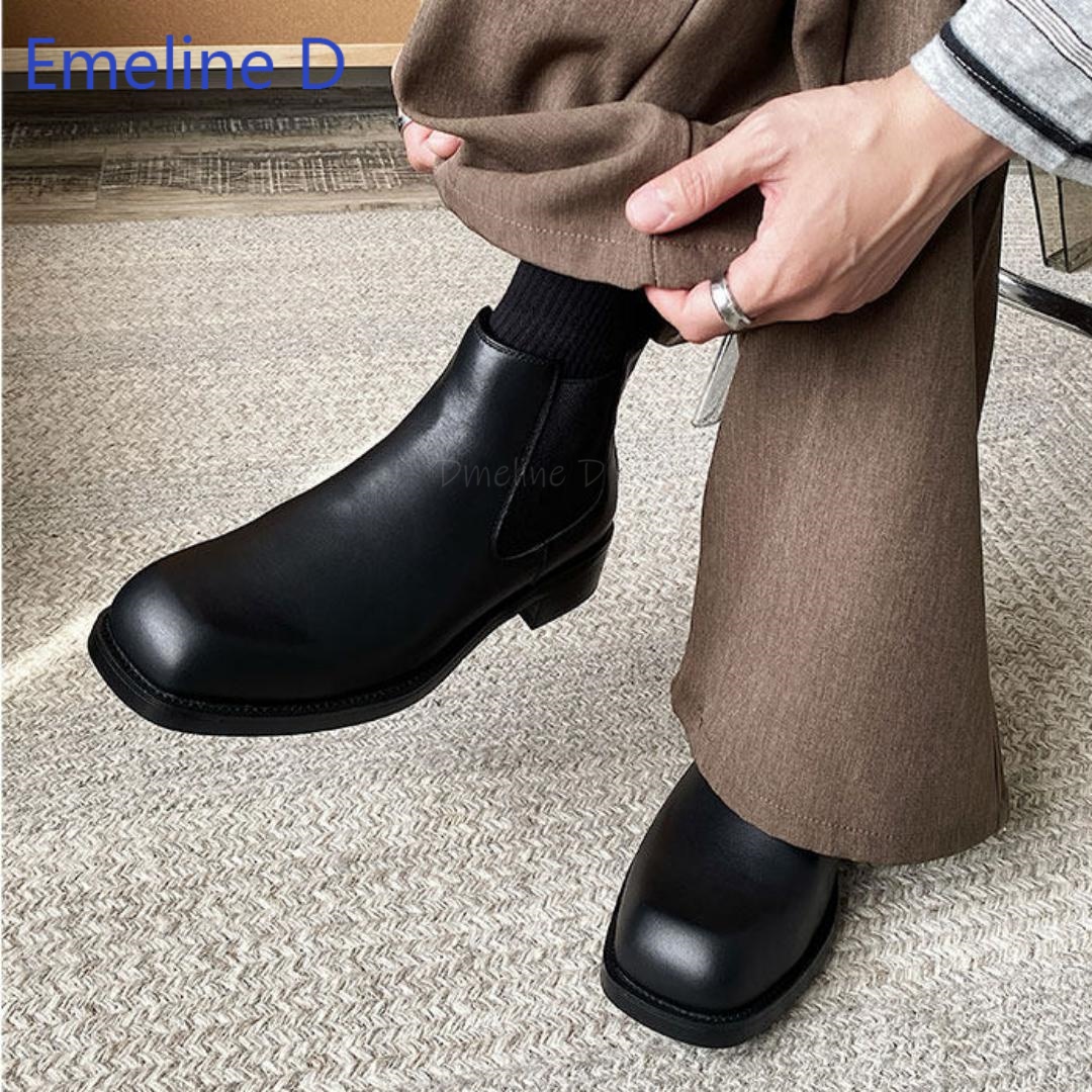 Men Square Toe Chelsea Boots E - Formal Men Daily Wear Footwear ulasan dan harga