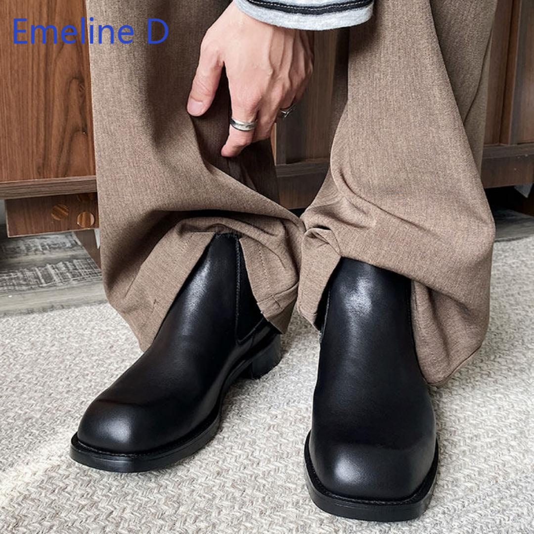 Men Square Toe Chelsea Boots E - Formal Men Daily Wear Footwear ulasan dan harga