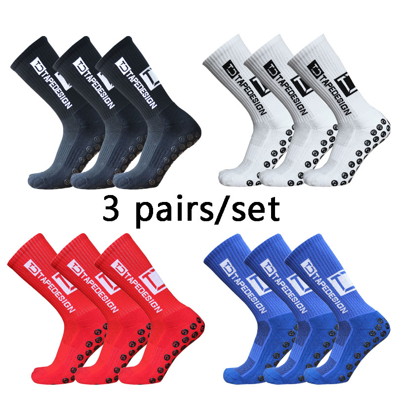 3 Pairs Anti-slip Soccer Socks - Sock Garter Men ulasan dan harga