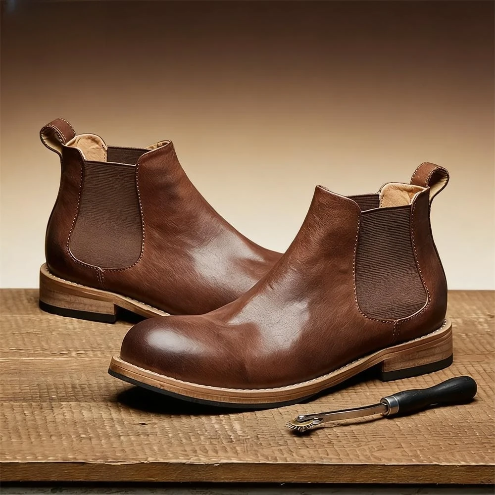 Men's Elastic Gores Chelsea An - Formal Men Daily Wear Footwear ulasan dan harga