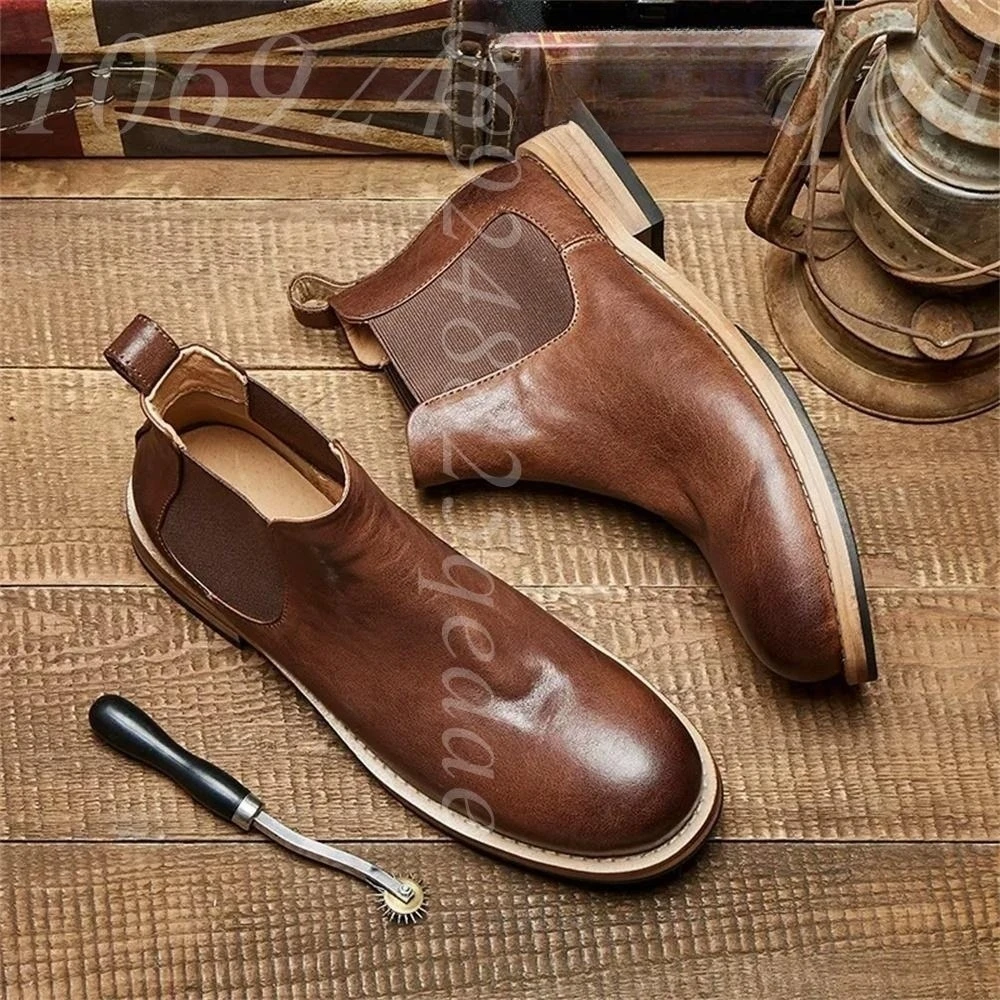 Men's Elastic Gores Chelsea An - Formal Men Daily Wear Footwear ulasan dan harga