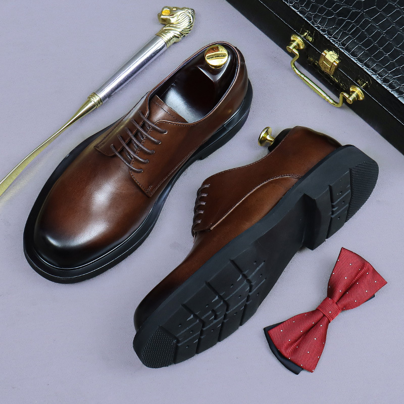 Men's High Quality Genuine Lea - Formal Men Daily Wear Footwear ulasan dan harga