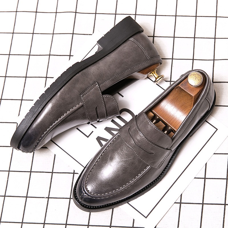 Men Vintage Faux Leather Penny - Formal Men Daily Wear Footwear ulasan dan harga