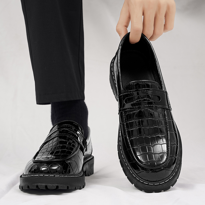 Man Shoes Casual Croc Pattern  - Formal Men Daily Wear Footwear ulasan dan harga