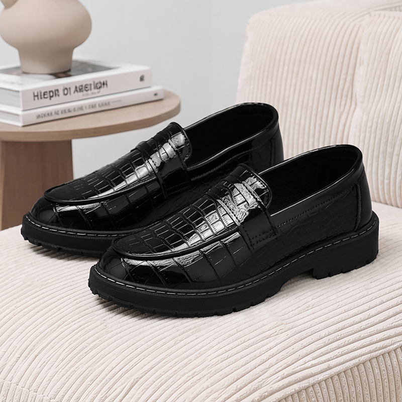 Man Shoes Casual Croc Pattern  - Formal Men Daily Wear Footwear ulasan dan harga