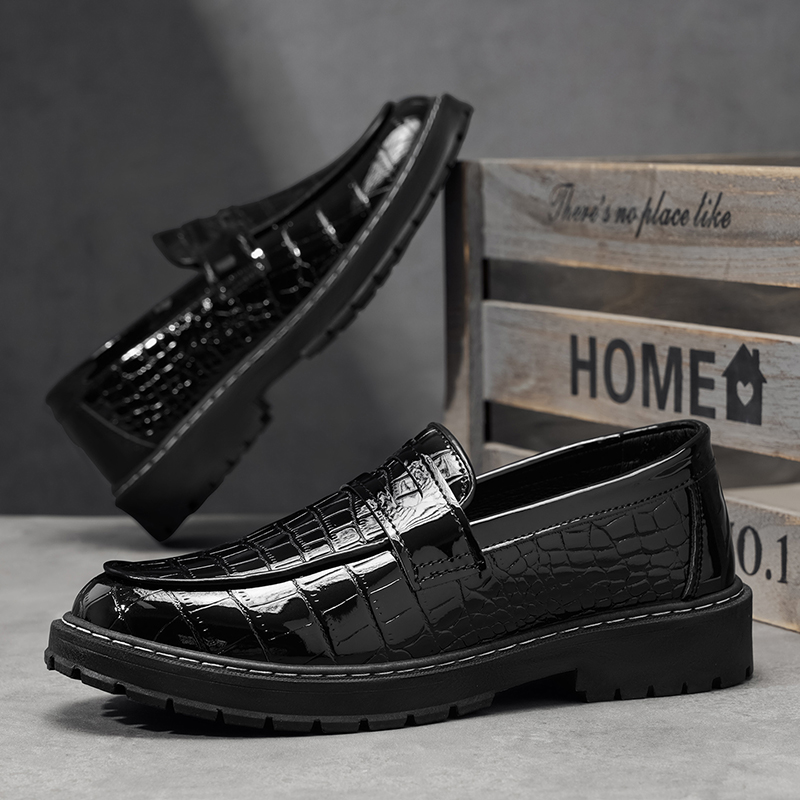 Man Shoes Casual Croc Pattern  - Formal Men Daily Wear Footwear ulasan dan harga