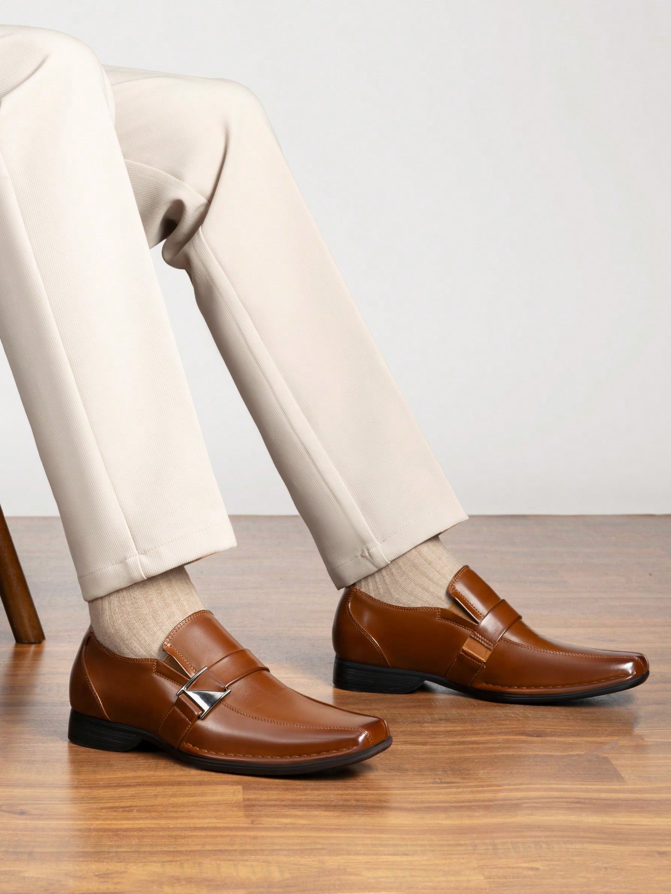 Slip‑On Lined Leather Dress Lo - Formal Men Daily Wear Footwear ulasan dan harga