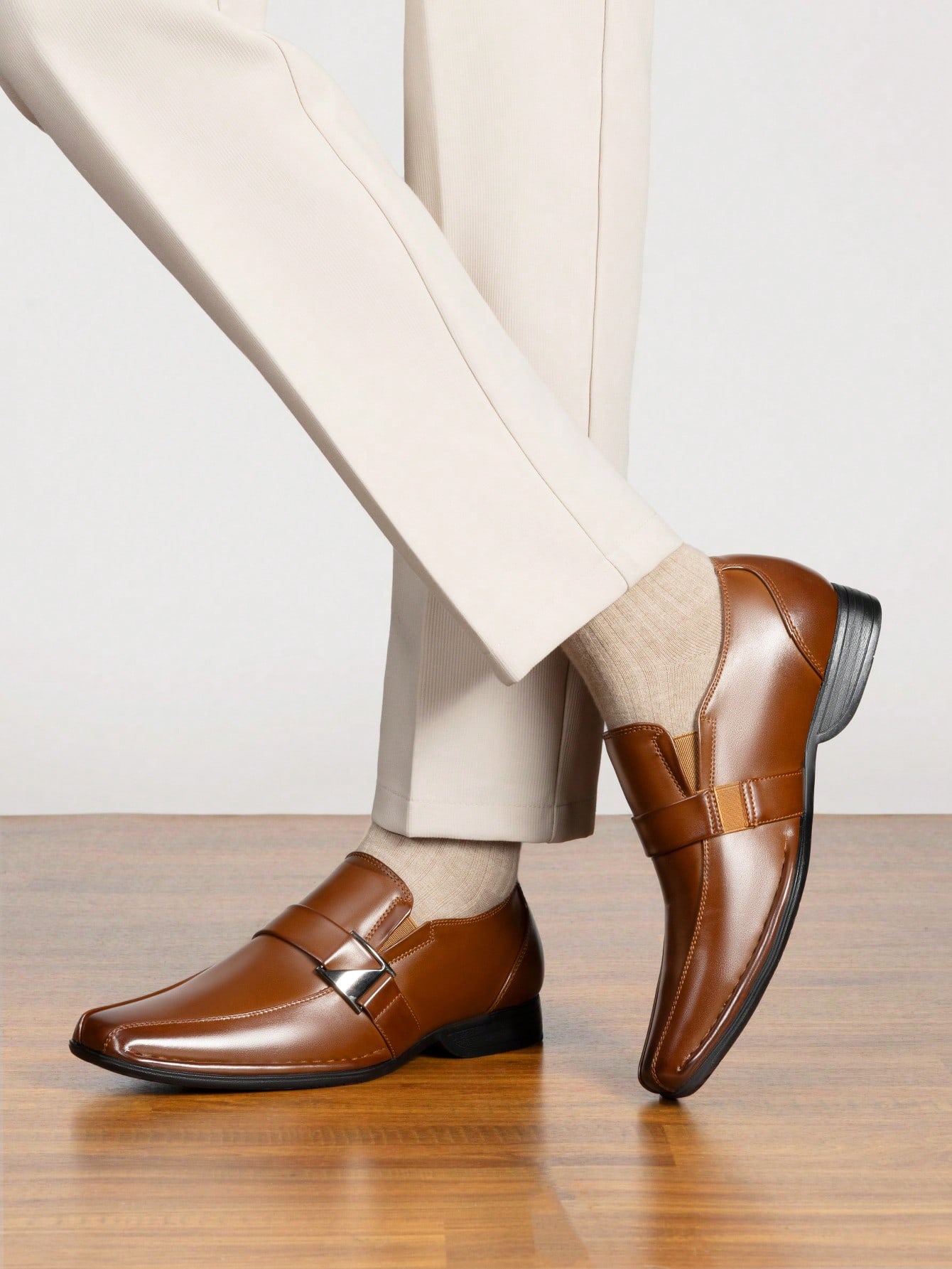 Slip‑On Lined Leather Dress Lo - Formal Men Daily Wear Footwear ulasan dan harga