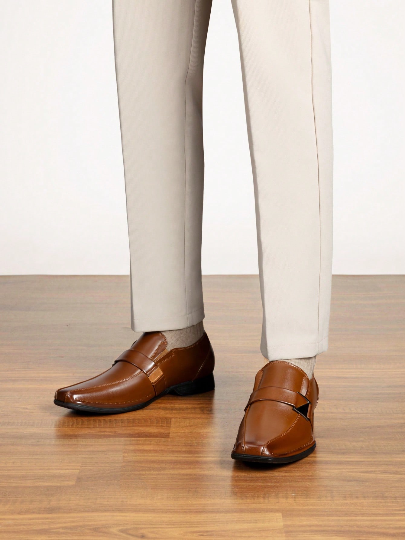 Slip‑On Lined Leather Dress Lo - Formal Men Daily Wear Footwear ulasan dan harga