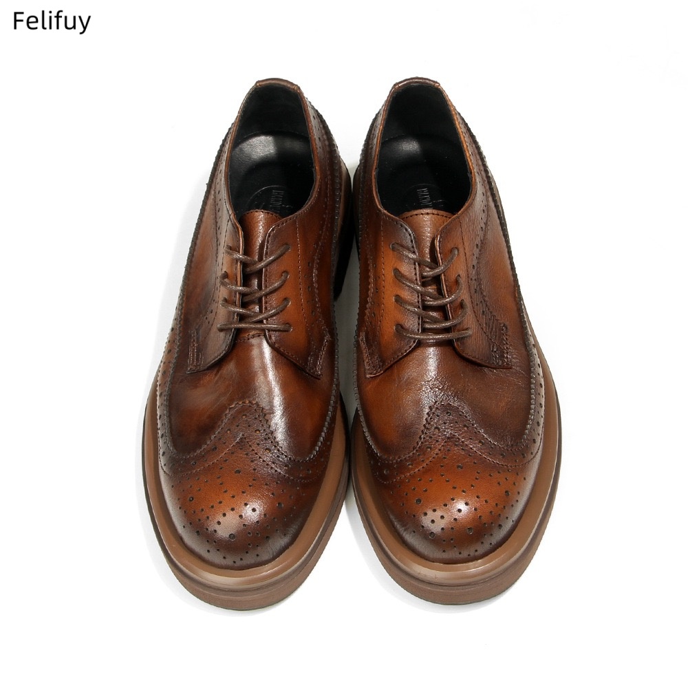 Black Derby shoes Vintage carv - Men Formal Wear All Black ulasan dan harga