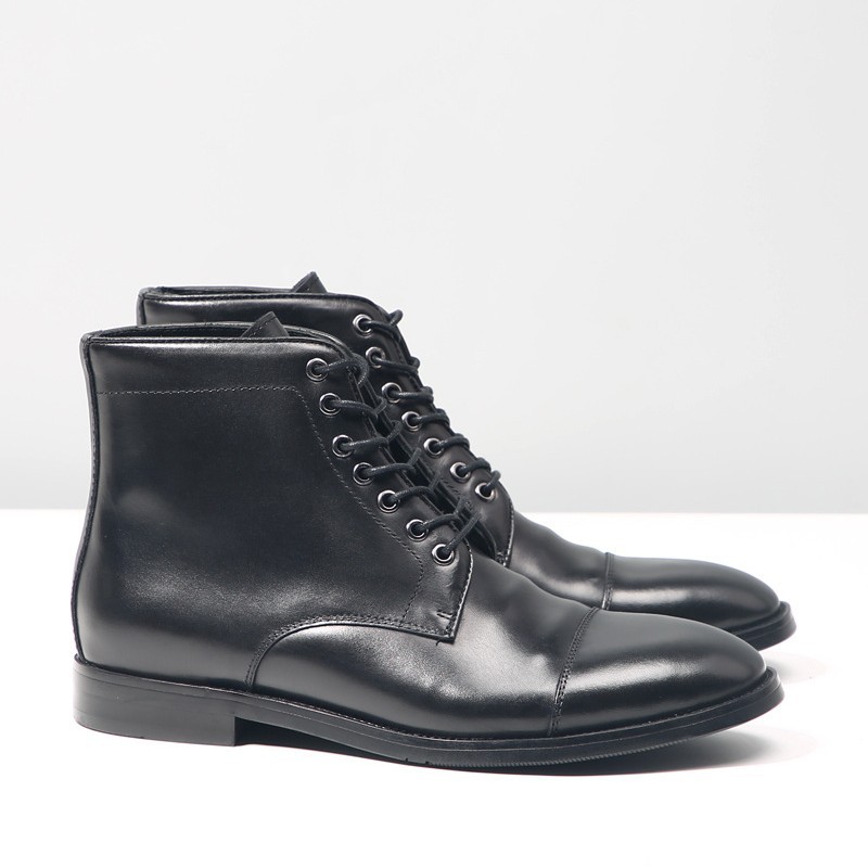 Men's Handmade Genuine Leather - Men Formal Wear With Boots ulasan dan harga