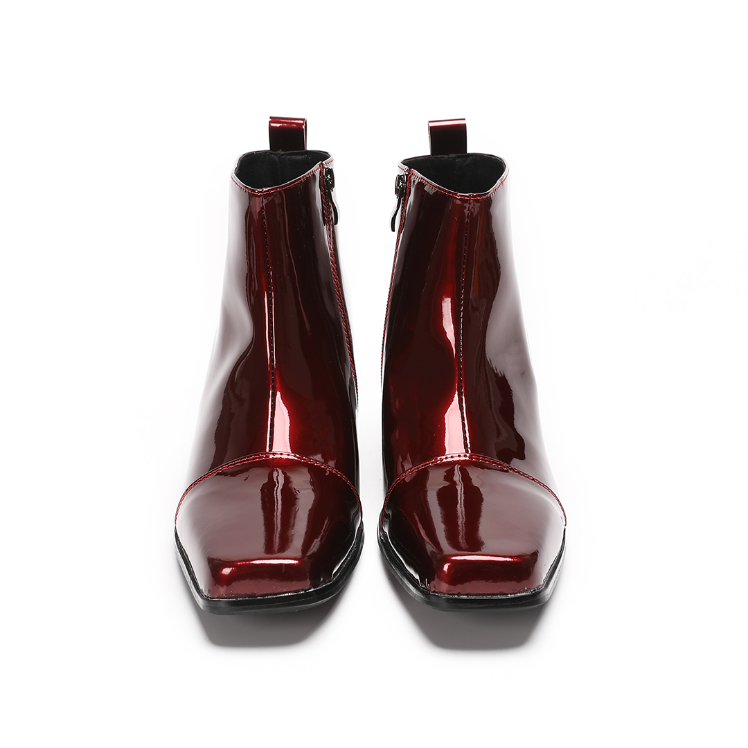 Male Red Genuine Leather High  - Men Formal Wear With Boots ulasan dan harga