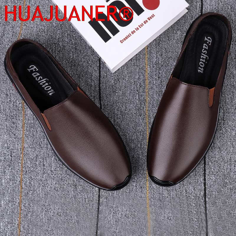 Genuine Leather Shoes Men's Lo - Men Formal Wear All Black ulasan dan harga