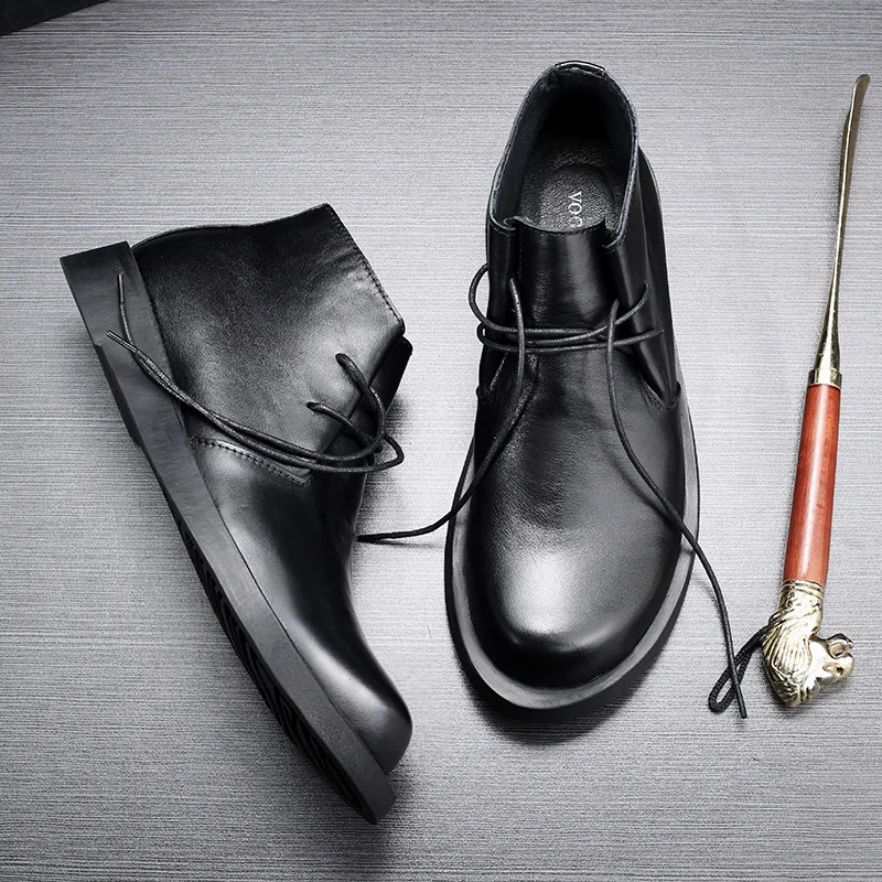 Vintage Genuine Leather Men's  - Men Formal Wear With Boots ulasan dan harga