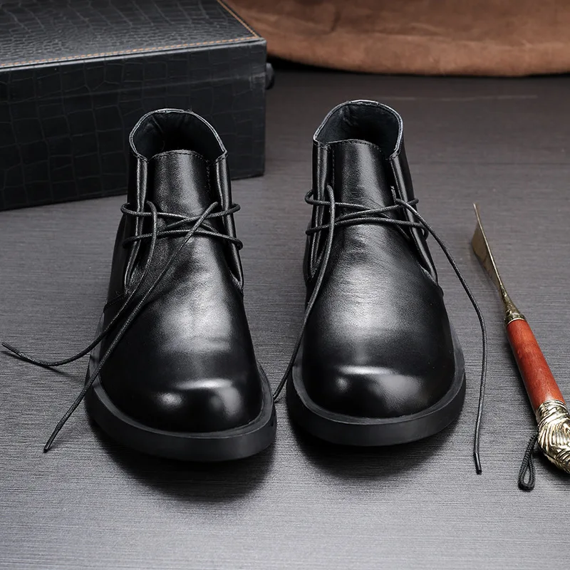 Vintage Genuine Leather Men's  - Men Formal Wear With Boots ulasan dan harga