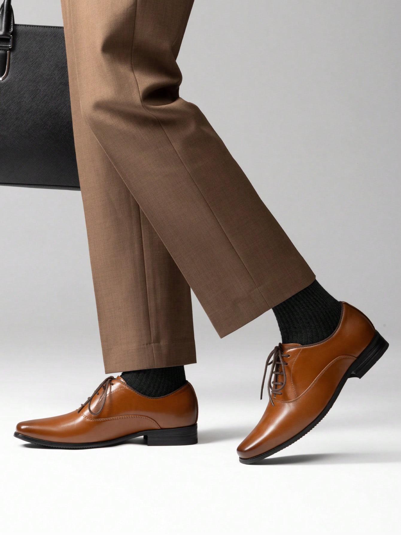 Brown Oxford Dress Shoes for M - Formal Men Daily Wear Footwear ulasan dan harga